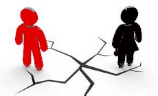 Paar, das sich streitet